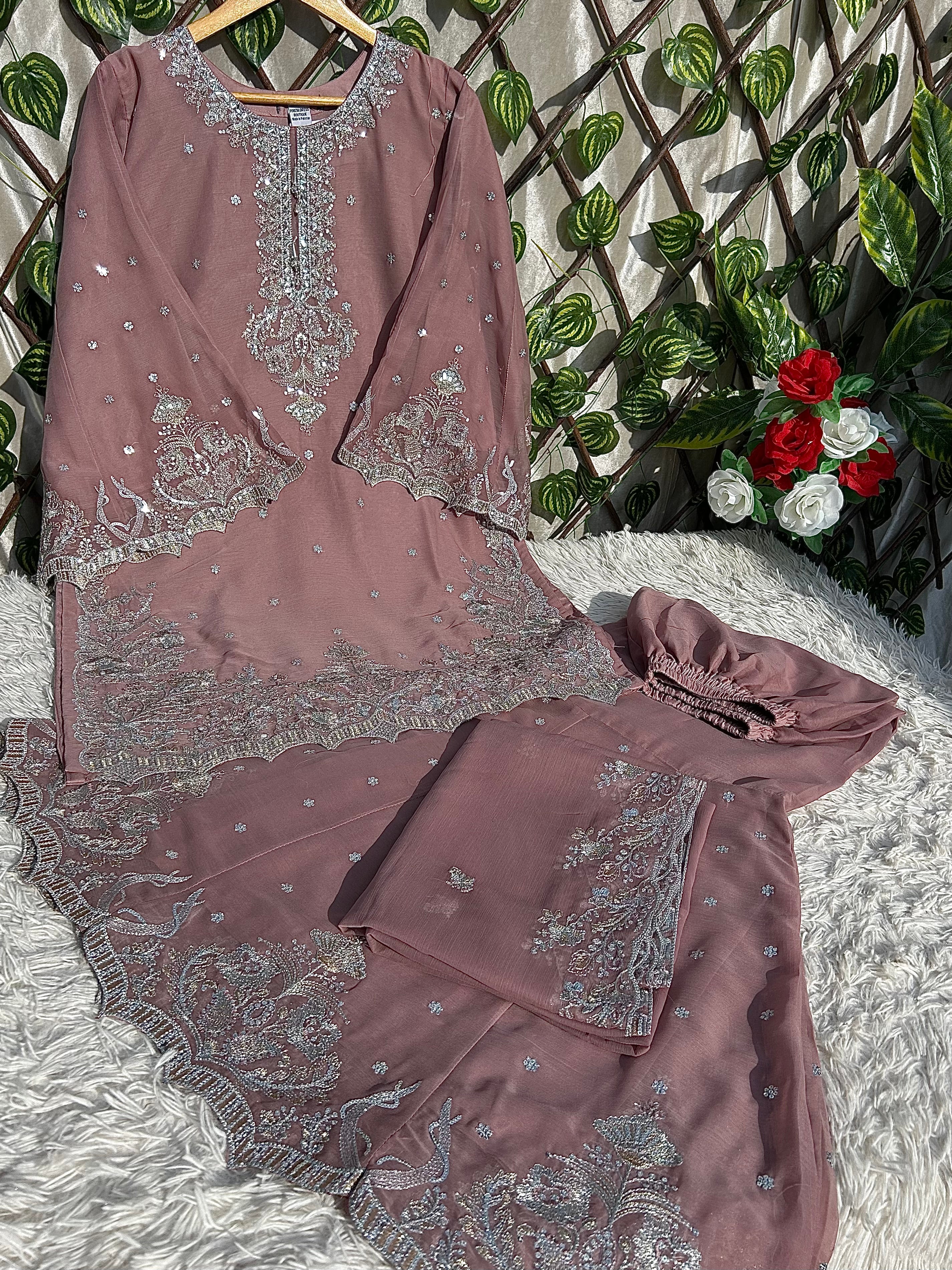 MZ 10 (Party & Wedding Wear) Chiffon